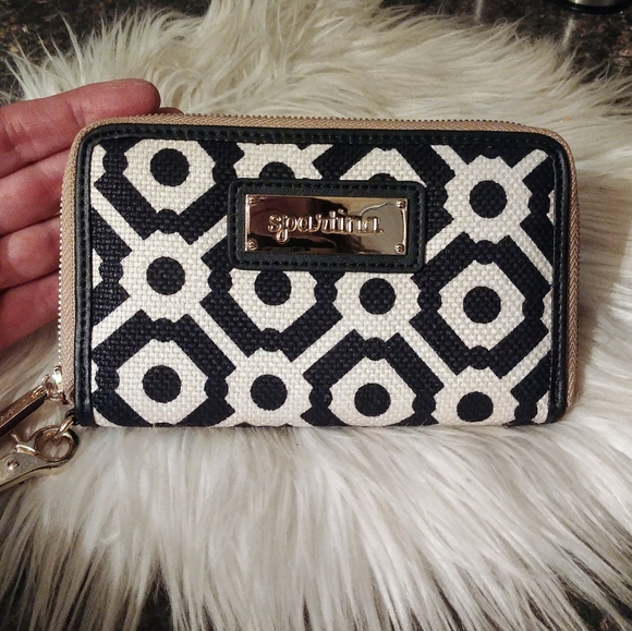 Spartina 449 Handbags - Spartina 449 black/cream wristlet